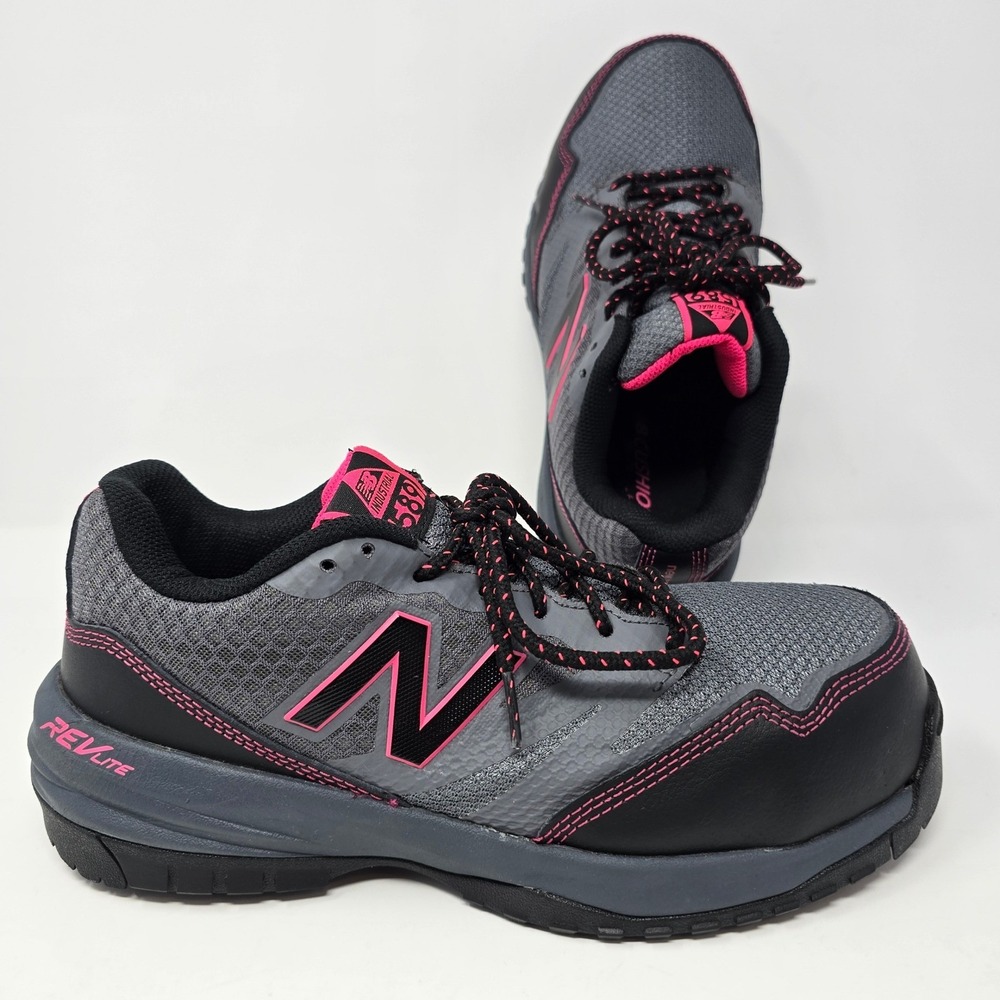 New Balance 589v1 Industrial Composite Toe Work Shoes Grey Pink WID589T1 8.5W
